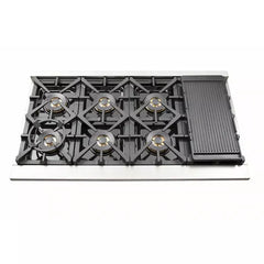 Forno 5-Piece Pro Appliance Package - 48" Gas Range, 56" Pro-Style Refrigerator, Wall Mount Hood with Backsplash, Microwave Oven, & 3-Rack Dishwasher in Stainless Steel - The Home Selection