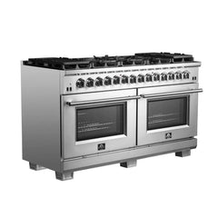 Forno 60" Capriasca Dual Fuel Range with 240v Electric Oven - 10 Sealed Burners and 200,000 BTUs - FFSGS6187-60 - The Home Selection