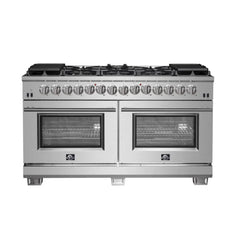 Forno 60" Capriasca Dual Fuel Range with 240v Electric Oven - 10 Sealed Burners and 200,000 BTUs - FFSGS6187-60 - The Home Selection