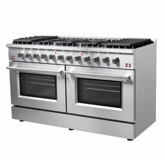 FORNO 60" Galiano Gold Professional Freestanding Gas Range - FFSGS6244-60 - The Home Selection
