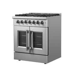 Forno Galiano 30" Freestanding French Door Dual Fuel Range - FFSGS6356-30 - The Home Selection