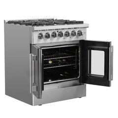 Forno Galiano 30" Freestanding French Door Dual Fuel Range - FFSGS6356-30 - The Home Selection
