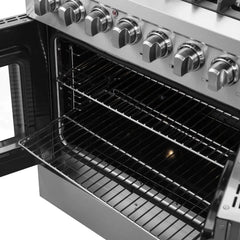 Forno Galiano 30" Freestanding French Door Dual Fuel Range - FFSGS6356-30 - The Home Selection