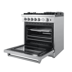 Forno Lazio - 30" All Gas Range, 5 burners with Air Fryer and Griddle - FFSGS6276-30 - The Home Selection