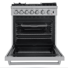 Forno Lazio 30-Inch Freestanding Dual Fuel Range, 4 Burners, True Convection Oven - FFSGS6196-30 - The Home Selection