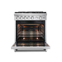 Forno Lseo 30" Gas Range with 5 Burners and Convection Oven - FFSGS6275-30 - The Home Selection
