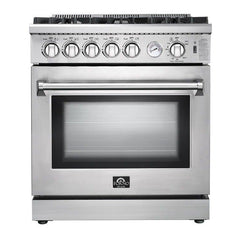 Forno Lseo 30" Gas Range with 5 Burners and Convection Oven - FFSGS6275-30 - The Home Selection