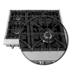Forno Lseo 36-Inch Gas Range top, 6 Burners, Griddle in Stainless Steel - FCTGS5737-36 - The Home Selection
