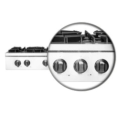 Forno Lseo 48-Inch Gas Range top, 8 Burners, Griddle in Stainless Steel - FCTGS5737-48 - The Home Selection