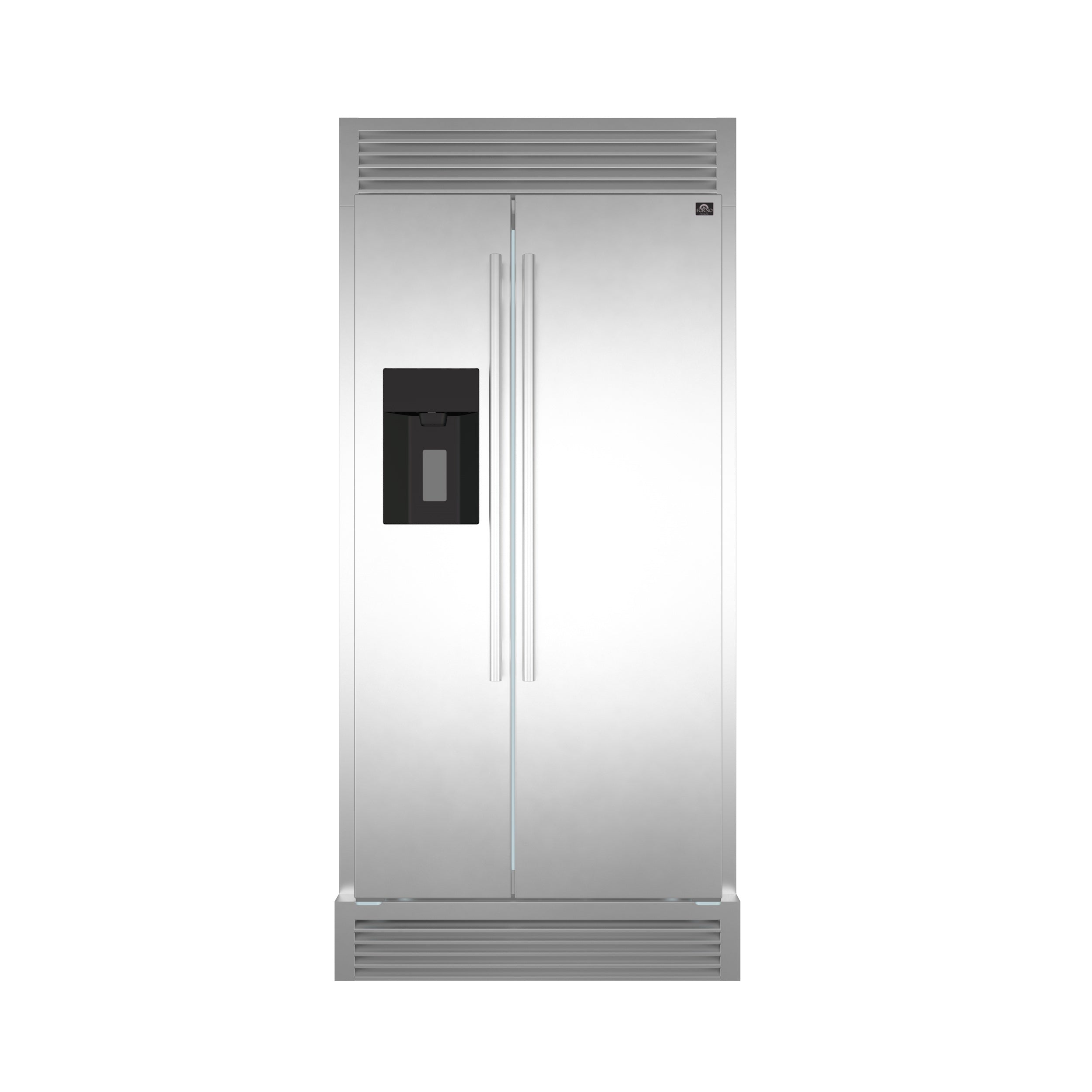 Forno Salerno 36" Side by Side Refrigerator with Decorative Grill - FFRBI1844-36SG - The Home Selection