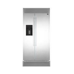 Forno Salerno 36" Side by Side Refrigerator with Decorative Grill - FFRBI1844-36SG - The Home Selection