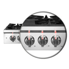 Forno Spezia 30-Inch Gas Cooktop, 4 Burners, Wok Ring and Grill/Griddle in Stainless Steel - FCTGS5751-30 - The Home Selection