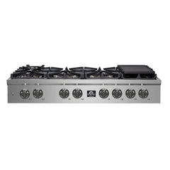 Forno Spezia 48-Inch Cooktop, 8 Burners. Wok Ring and Grill/Griddle in Stainless Steel - FCTGS5751-48 - The Home Selection