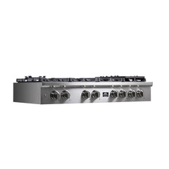 Forno Spezia 48-Inch Cooktop, 8 Burners. Wok Ring and Grill/Griddle in Stainless Steel - FCTGS5751-48 - The Home Selection