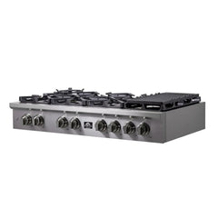 Forno Spezia 48-Inch Cooktop, 8 Burners. Wok Ring and Grill/Griddle in Stainless Steel - FCTGS5751-48 - The Home Selection