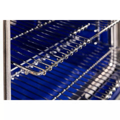 Forte 36" Freestanding All Gas Range - 6 Sealed Italian Made Burners, 4.5 cu. ft. Oven, Easy Glide Oven Racks - in Stainless Steel With Blue Door And Brass Knob (FGR366BBL4)