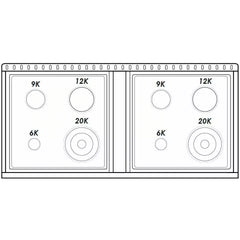 Forte 48" Freestanding All Gas Range - 8 Sealed Italian Made Burners, 5.53 cu. ft. Oven & Griddle - in Stainless Steel With Blue Door And Black Knob (FGR488BBL2)