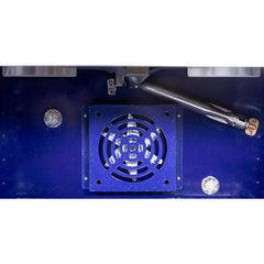 Forte 48" Freestanding All Gas Range - 8 Sealed Italian Made Burners, 5.53 cu. ft. Oven & Griddle - in Stainless Steel With Blue Door And Brass Knob (FGR488BBL4)