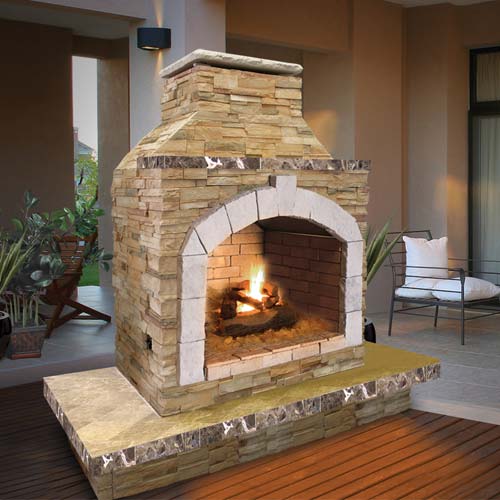 CalFlame 72 Inch Fireplace - FRP-909-3