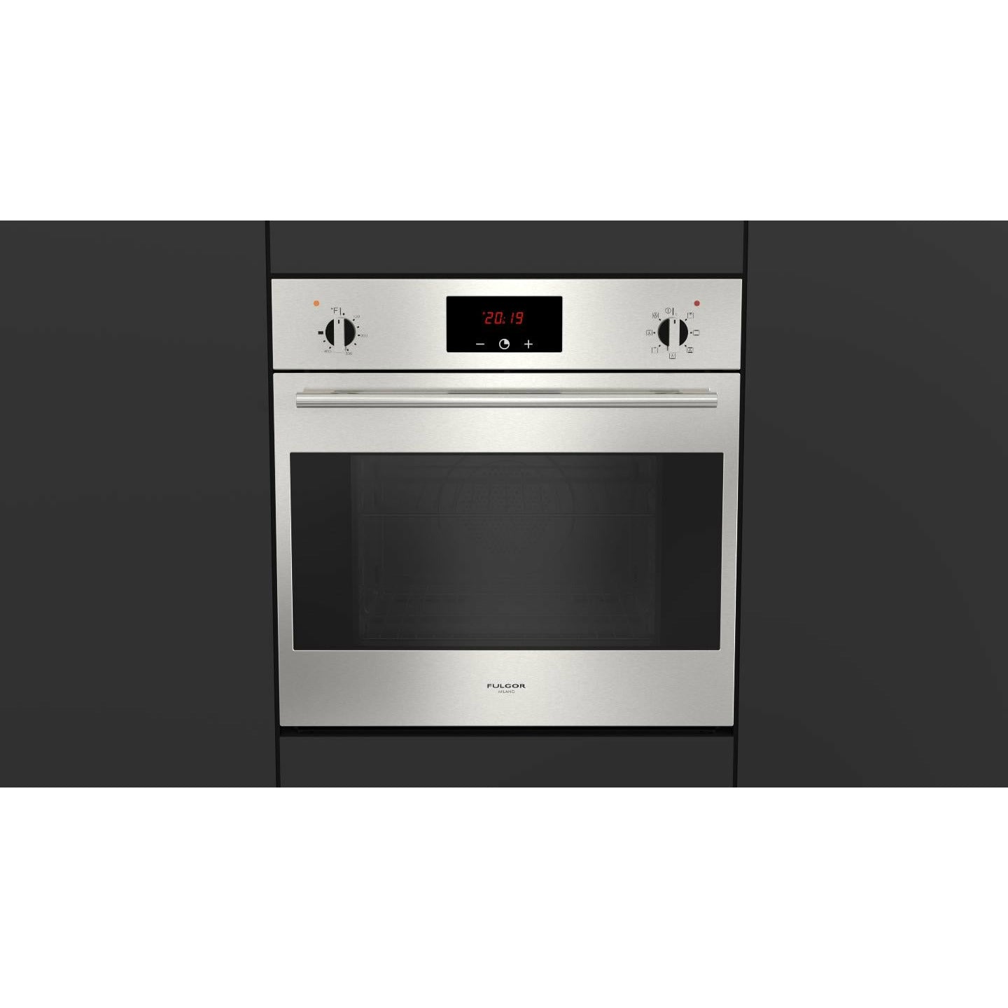 Fulgor Milano 24" Single Wall Electric Oven with 2.4 cu. ft. True European Convection - F1SM24S2 - The Home Selection