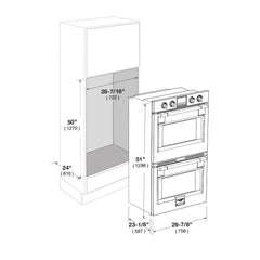 Fulgor Milano 30" Double Electric Wall Oven with 8.2 cu. ft. Capacity, Stainless Steel - F6PDP30S1 - The Home Selection