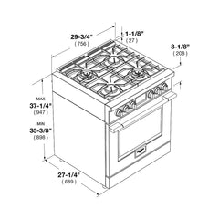 Fulgor Milano 30" Freestanding All Gas Range with 2 Duel Flame Burners, Stainless Steel - F4PGR304S2 - The Home Selection