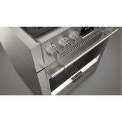 Fulgor Milano 30" Freestanding Dual Fuel Pro Range with 4 18,000-BTU Burners, Stainless Steel - F6PDF304S1 - The Home Selection