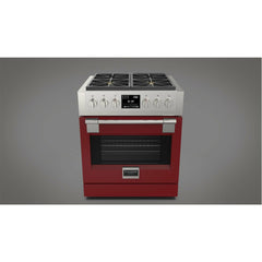 Fulgor Milano 30" Freestanding Dual Fuel Pro Range with 4 18,000-BTU Burners, Stainless Steel - F6PDF304S1 - The Home Selection