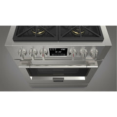 Fulgor Milano 30" Freestanding Dual Fuel Pro Range with 4 18,000-BTU Burners, Stainless Steel - F6PDF304S1 - The Home Selection