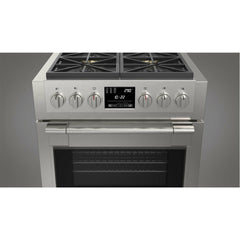 Fulgor Milano 30" Freestanding Dual Fuel Pro Range with 4 18,000-BTU Burners, Stainless Steel - F6PDF304S1 - The Home Selection