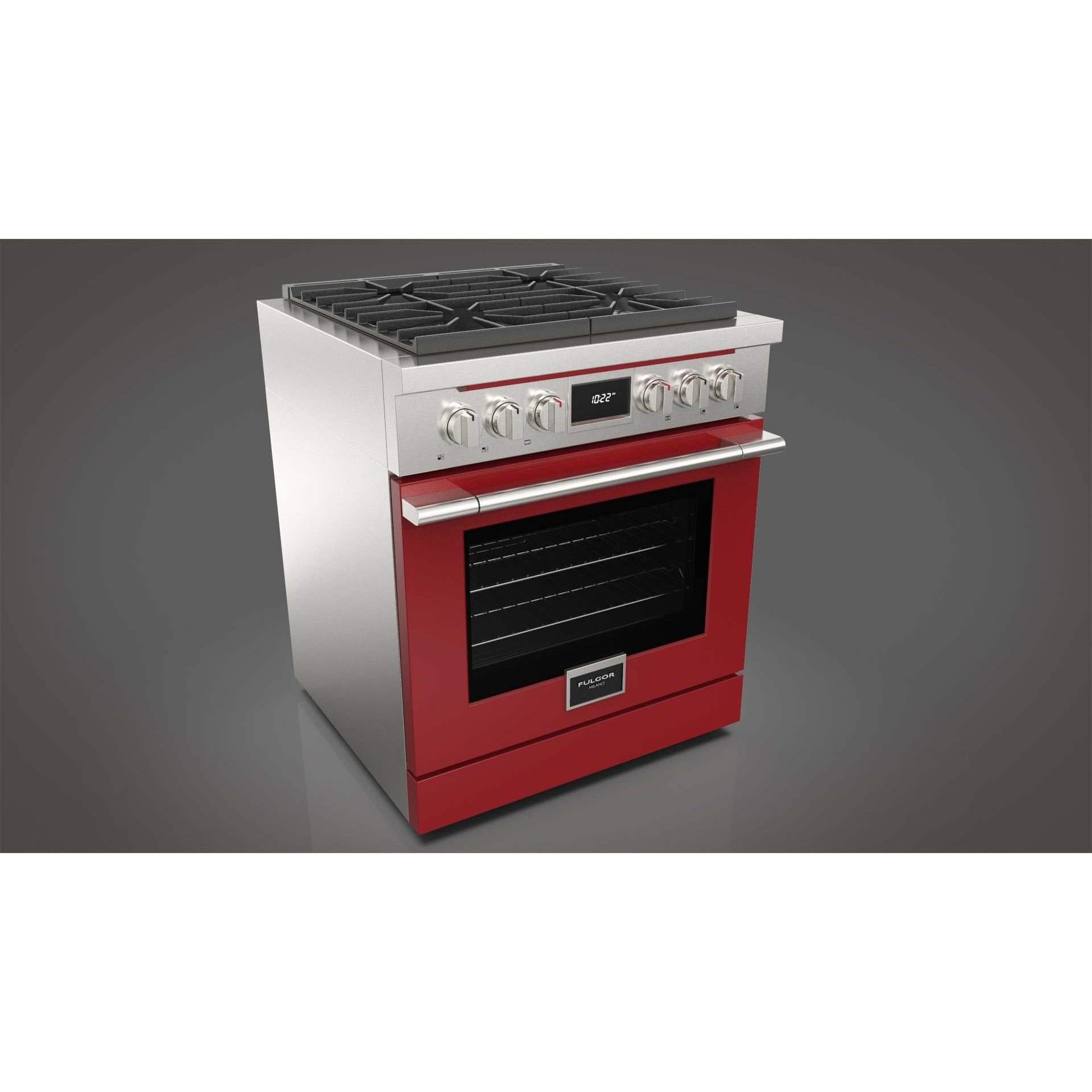 Fulgor Milano 30" Pro-Style Dual Fuel Range with 4 Sealed Burners, 4.4 Cu. Ft. Capacity w/ Stainless Steel - F4PDF304S1 - The Home Selection