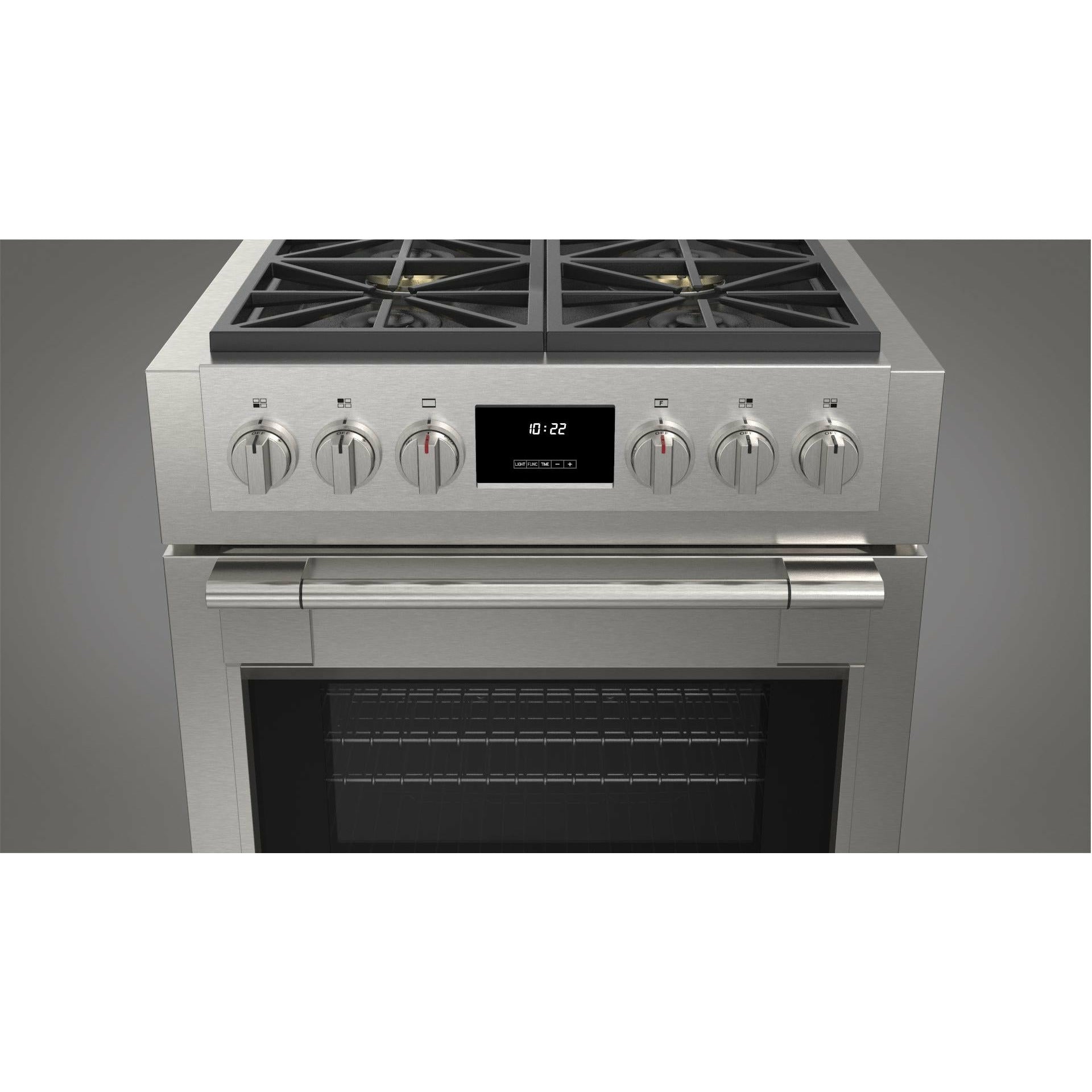 Fulgor Milano 30" Professional All Gas Range with 4 Dual-Flame Burners, 4.4 cu. ft. Capacity w/ Stainless Steel - F6PGR304S2 - The Home Selection