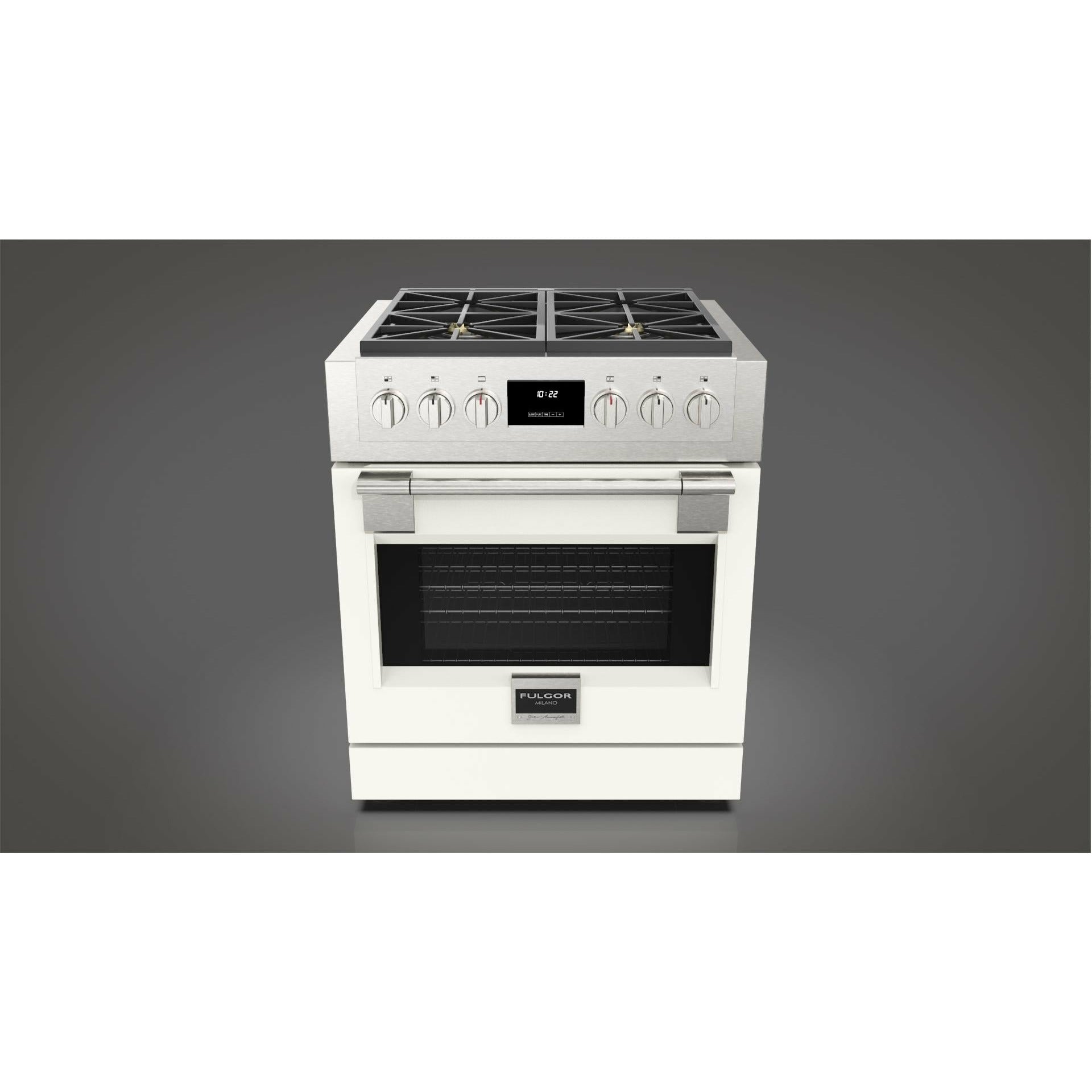 Fulgor Milano 30" Professional All Gas Range with 4 Dual-Flame Burners, 4.4 cu. ft. Capacity w/ Stainless Steel - F6PGR304S2 - The Home Selection