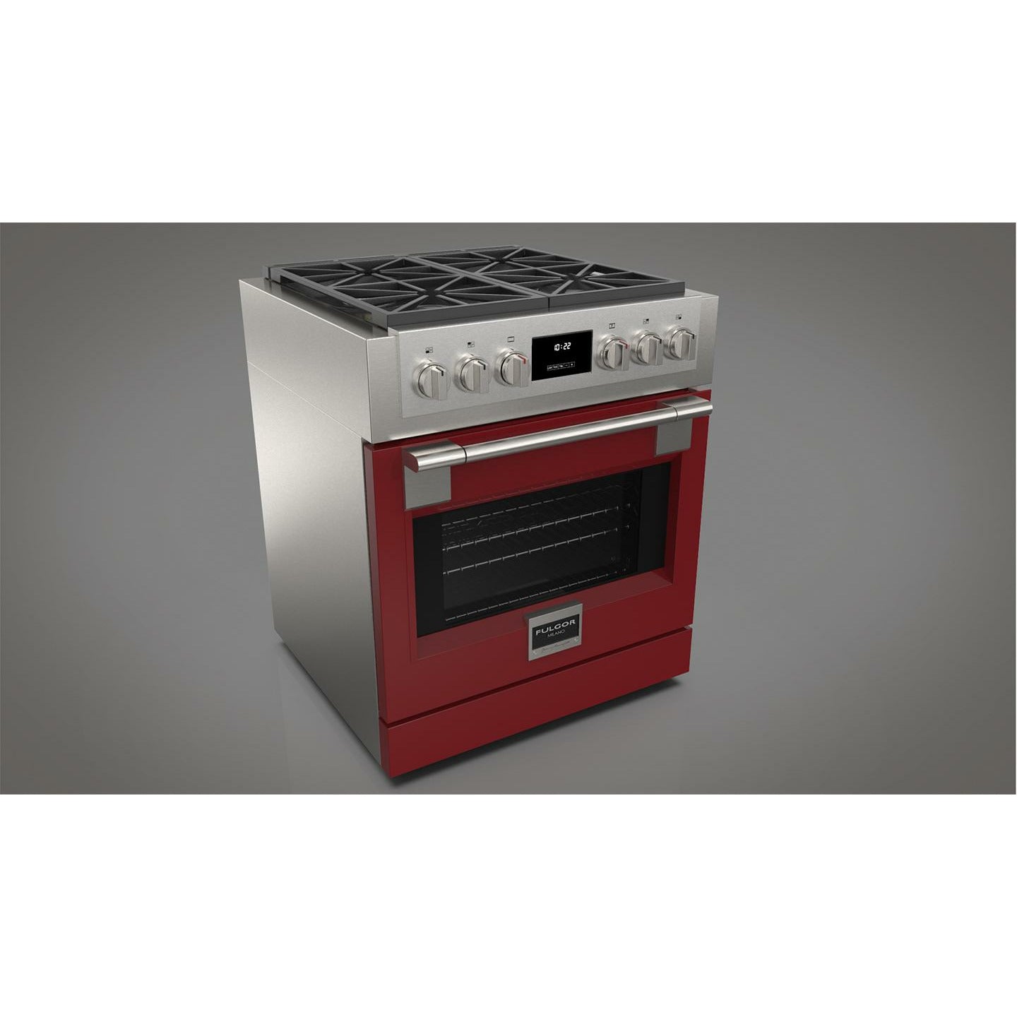 Fulgor Milano 30" Professional All Gas Range with 4 Dual-Flame Burners, 4.4 cu. ft. Capacity w/ Stainless Steel - F6PGR304S2 - The Home Selection