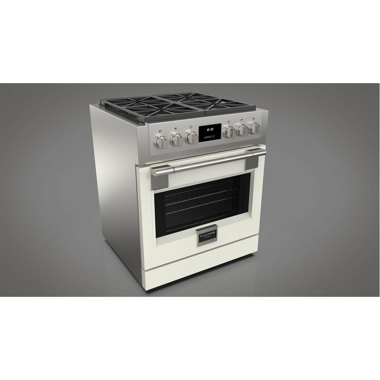 Fulgor Milano 30" Professional All Gas Range with 4 Dual-Flame Burners, 4.4 cu. ft. Capacity w/ Stainless Steel - F6PGR304S2 - The Home Selection