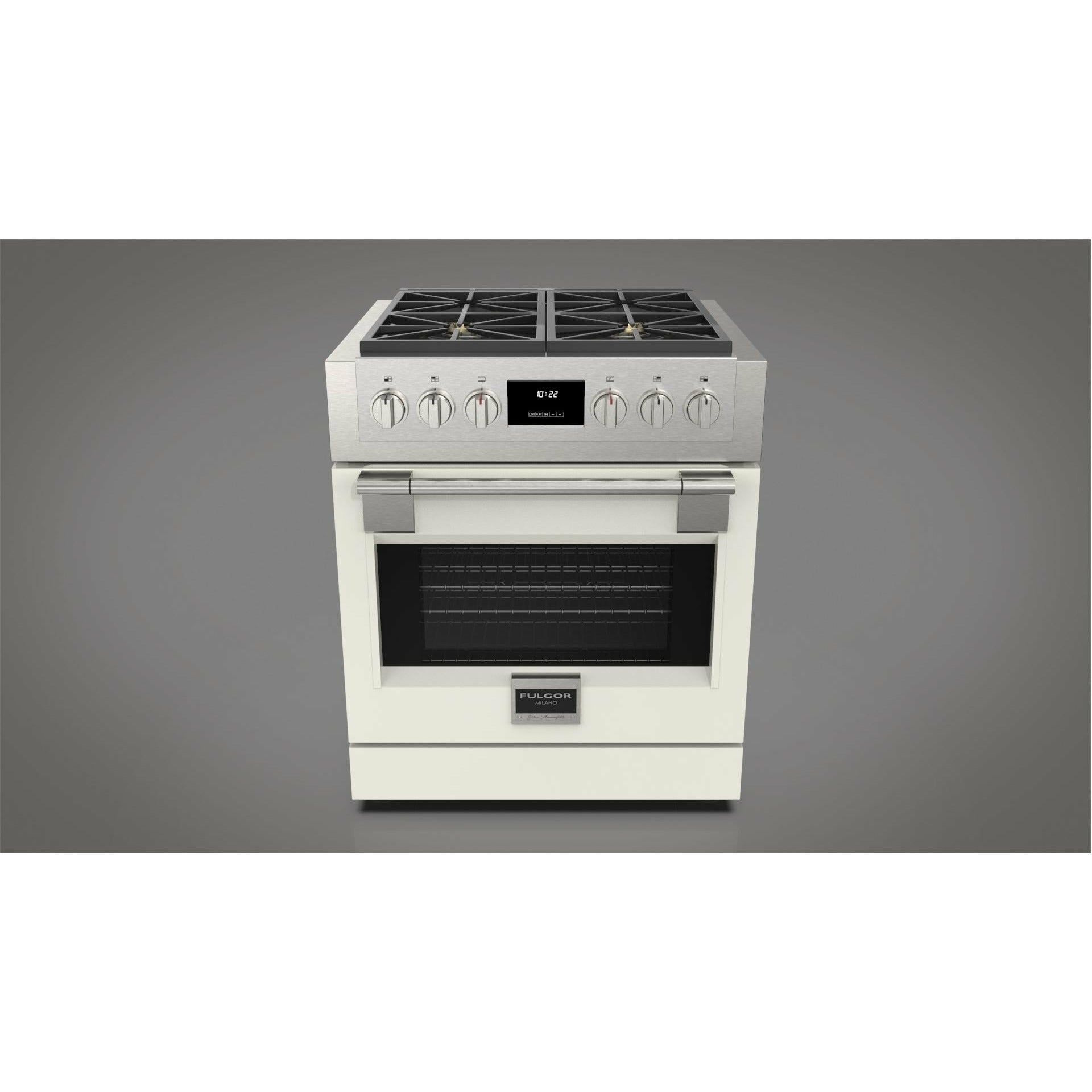 Fulgor Milano 30" Professional All Gas Range with 4 Dual-Flame Burners, 4.4 cu. ft. Capacity w/ Stainless Steel - F6PGR304S2 - The Home Selection