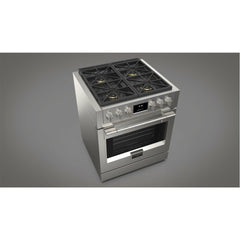 Fulgor Milano 30" Professional All Gas Range with 4 Dual-Flame Burners, 4.4 cu. ft. Capacity w/ Stainless Steel - F6PGR304S2 - The Home Selection