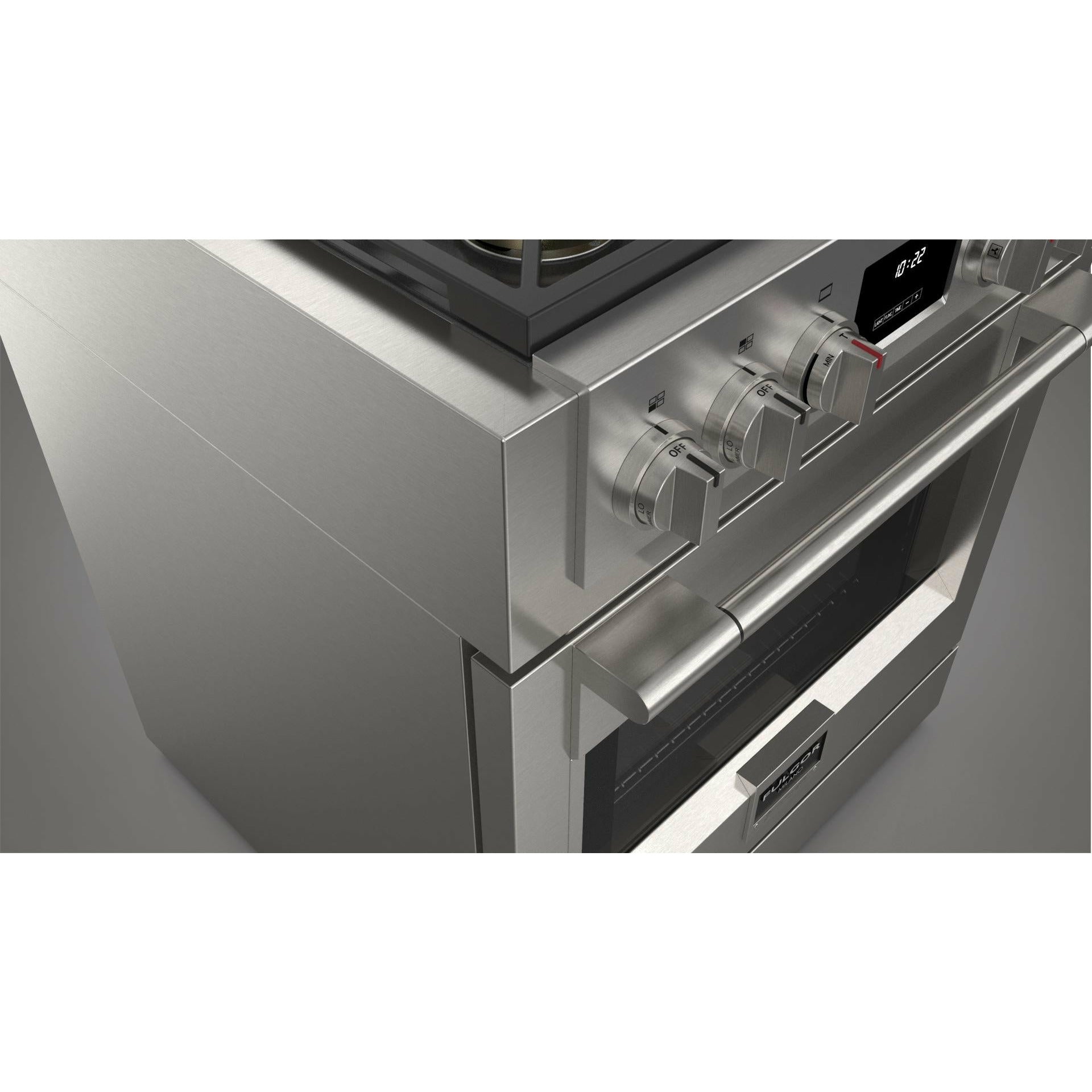 Fulgor Milano 30" Professional All Gas Range with 4 Dual-Flame Burners, 4.4 cu. ft. Capacity w/ Stainless Steel - F6PGR304S2 - The Home Selection