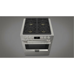 Fulgor Milano 30" Professional All Gas Range with 4 Dual-Flame Burners, 4.4 cu. ft. Capacity w/ Stainless Steel - F6PGR304S2 - The Home Selection