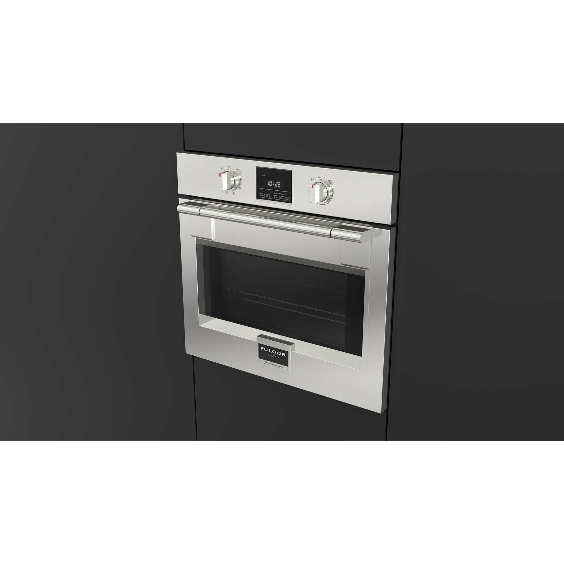 Fulgor Milano 30" Single Electric Wall Oven with 4.4 cu. ft. Gross Capacity, Stainless Steel - F6PSP30S1 - The Home Selection