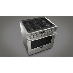 Fulgor Milano 36" Freestanding All Gas Range with 3 Duel Flame Burners, Stainless Steel - F4PGR366S2 - The Home Selection