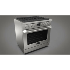 Fulgor Milano 36" Freestanding All Gas Range with 3 Duel Flame Burners, Stainless Steel - F4PGR366S2 - The Home Selection