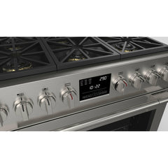 Fulgor Milano 36" Freestanding Dual Pro Fuel Range with Four 18,000 BTU Burners, Stainless Steel - F6PDF366S1 - The Home Selection