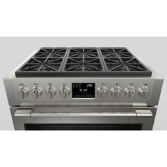 Fulgor Milano 36" Freestanding Dual Pro Fuel Range with Four 18,000 BTU Burners, Stainless Steel - F6PDF366S1 - The Home Selection
