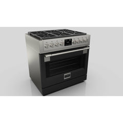 Fulgor Milano 36" Freestanding Dual Pro Fuel Range with Four 18,000 BTU Burners, Stainless Steel - F6PDF366S1 - The Home Selection