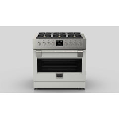 Fulgor Milano 36" Freestanding Dual Pro Fuel Range with Four 18,000 BTU Burners, Stainless Steel - F6PDF366S1 - The Home Selection