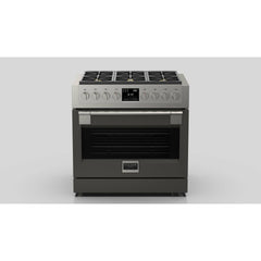 Fulgor Milano 36" Freestanding Dual Pro Fuel Range with Four 18,000 BTU Burners, Stainless Steel - F6PDF366S1 - The Home Selection