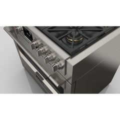 Fulgor Milano 36" Freestanding Dual Pro Fuel Range with Four 18,000 BTU Burners, Stainless Steel - F6PDF366S1 - The Home Selection