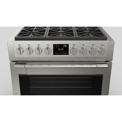 Fulgor Milano 36" Freestanding Dual Pro Fuel Range with Four 18,000 BTU Burners, Stainless Steel - F6PDF366S1 - The Home Selection