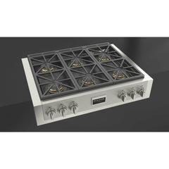 Fulgor Milano 36" Gas Rangetop with 6 Sealed Dual Flame 18,000 BTU Burners, Stainless Steel - F6GRT366S1 - The Home Selection